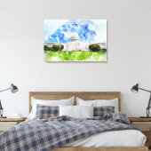 United States Capitol in Washington DC Aquarel Canvas Afdruk (Insitu (Slaapkamer))