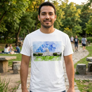 United States Capitol in Washington DC Aquarel T-shirt