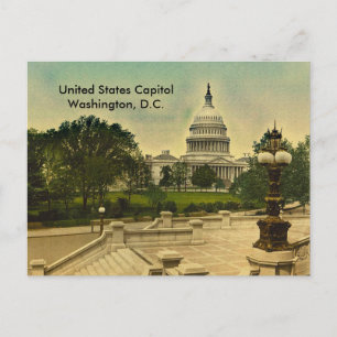 United States Capitol vanaf Library Steps Datum 18 Briefkaart