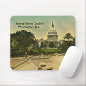 United States Capitol vanuit Library Steps Datum 1 Muismat (Met muis)