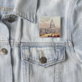 United States Capitol, Washington D.C. Vierkante Button 5,1 Cm (In situ)