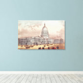 United States Capitol, Washington DC Canvas Afdruk (Insitu (Houten vloer))