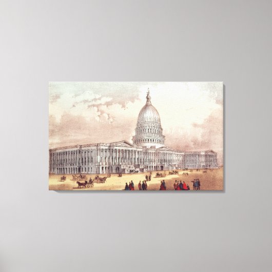 United States Capitol, Washington DC Canvas Afdruk (Voorkant)