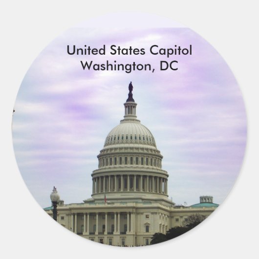 United States Capitol, Washington, DC Ronde Sticker (Voorkant)