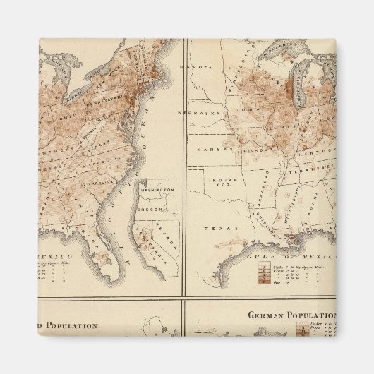 United States Census maps, 1870 Magneet (Voorkant)