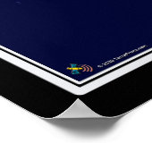 United States City-lampjes op Night Satellite Map Poster (Hoek)