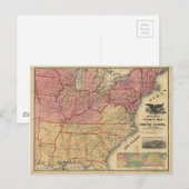 United States Civil War Map door Charles Magnus 18 Briefkaart (Voorkant / Achterkant)