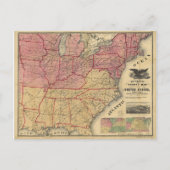 United States Civil War Map door Charles Magnus 18 Briefkaart (Voorkant)