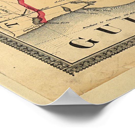 United States Civil War Map door Charles Magnus 18 Poster (Hoek)