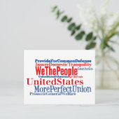 United States Constitution Post Card Briefkaart (Staand voorkant)
