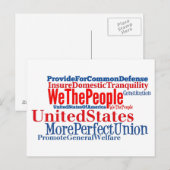 United States Constitution Post Card Briefkaart (Voorkant / Achterkant)