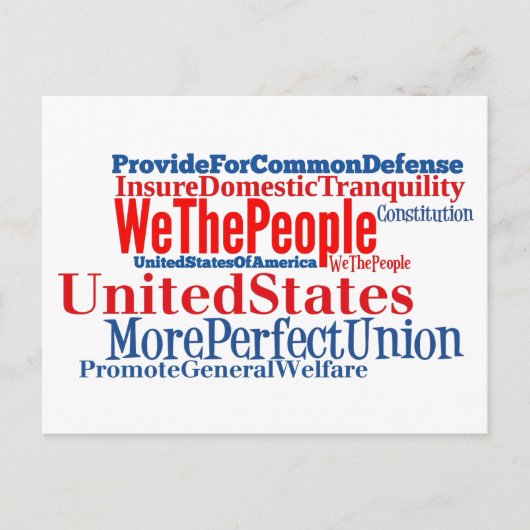 United States Constitution Post Card Briefkaart (Voorkant)