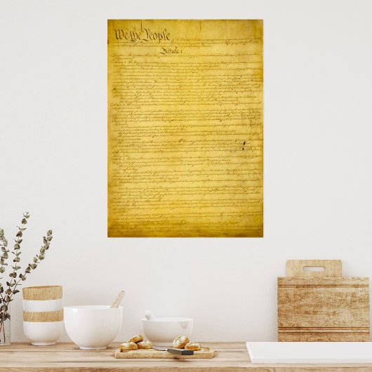 United States Constitution Print (Keuken)