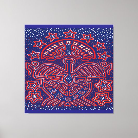 United States Eagle Democratic Patriot Canvas Afdruk (Voorkant)