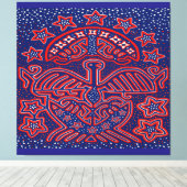 United States Eagle Democratic Patriot Canvas Afdruk (Insitu (Houten vloer))