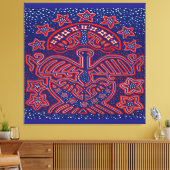 United States Eagle Democratic Patriot Canvas Afdruk (Insitu (Woonkamer))