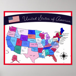 United States Educational Home School Poster
