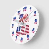 United States Flag Design Ronde Klok (Hoek)