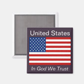 United States Flag Magnet (Voorkant / Achterkant)