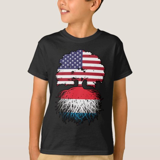 United States Flag Roots T-shirt (Voorkant)
