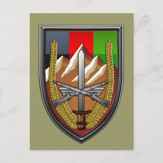United States Forces Afghanistan Briefkaart (Voorkant)