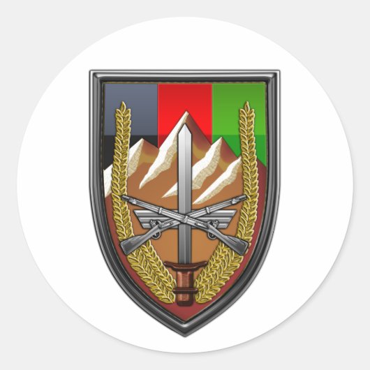 United States Forces Afghanistan Ronde Sticker (Voorkant)