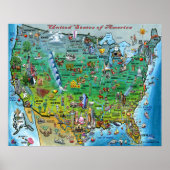 United States Fun Map Poster (Voorkant)