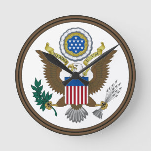 United States Great Seal Ronde Klok
