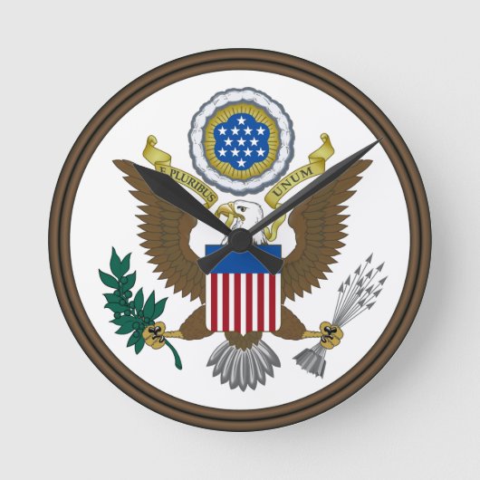 United States Great Seal Ronde Klok (Voorkant)