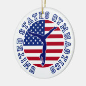 United States Gymnastics Keramisch Ornament (Links)