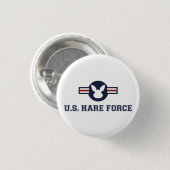 United States Hare Air Force Bunny Ronde Button 3,2 Cm (Voorkant /achterkant)
