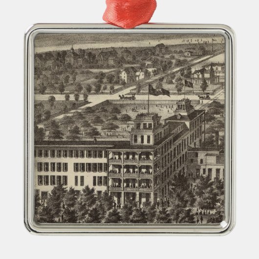 United States Hotel, Atlantic City, NJ Metalen Ornament (Voorkant)