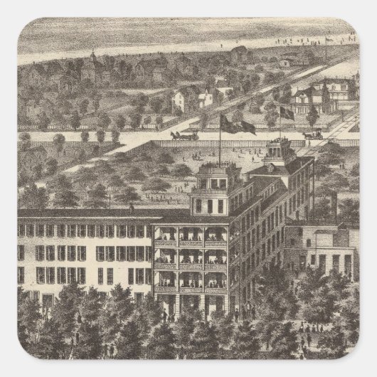 United States Hotel, Atlantic City, NJ Vierkante Sticker (Voorkant)