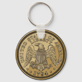 United States Liberty Eagle Coin Art Sleutelhanger (Voorkant)