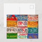 United States License Borden Art America Briefkaart (Voorkant / Achterkant)