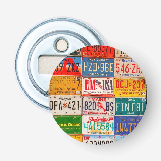 United States License Borden Art America Button Flesopener (Voorkant)