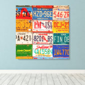 United States License Borden Art America Canvas Afdruk (Insitu (Houten vloer))