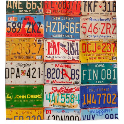 United States License Borden Art America Douchegordijn (Voorkant)