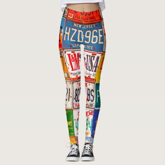 United States License Borden Art America Leggings (Voorkant)