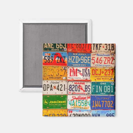 United States License Borden Art America Magneet (Voorkant / Achterkant)