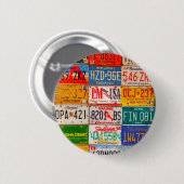 United States License Borden Art America Ronde Button 5,7 Cm (Voorkant /achterkant)