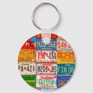 United States License Borden Art America Sleutelhanger