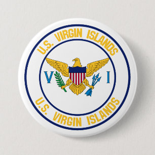 United States Maagdeneilanden Ronde Button 7,6 Cm