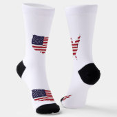 United States Map Filled with American Flag Sokken (Gebogen)