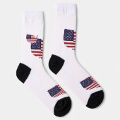United States Map Filled with American Flag Sokken (Rechts)