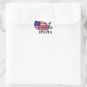 United States Map Flag Sticker (Tas)