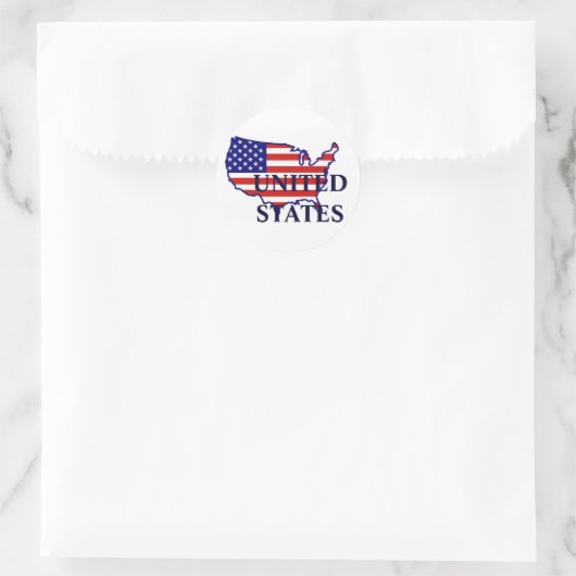 United States Map Flag Sticker (Tas)