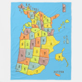 United States Map Fleece Blanket Deken (Voorkant)