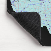 United States Map Mousepad Muismat (Hoek)
