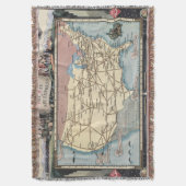 United States Map Ship the Skyway via Air Express Deken (Voorkant Verticaal)